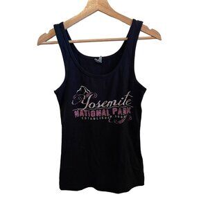 Yosemite National Park Black Tank Top Women's Size M Next Level Apparel